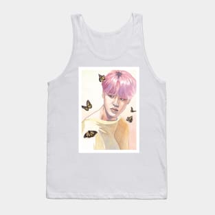 Park Jimin Butterflies Watercolour Painting Tank Top